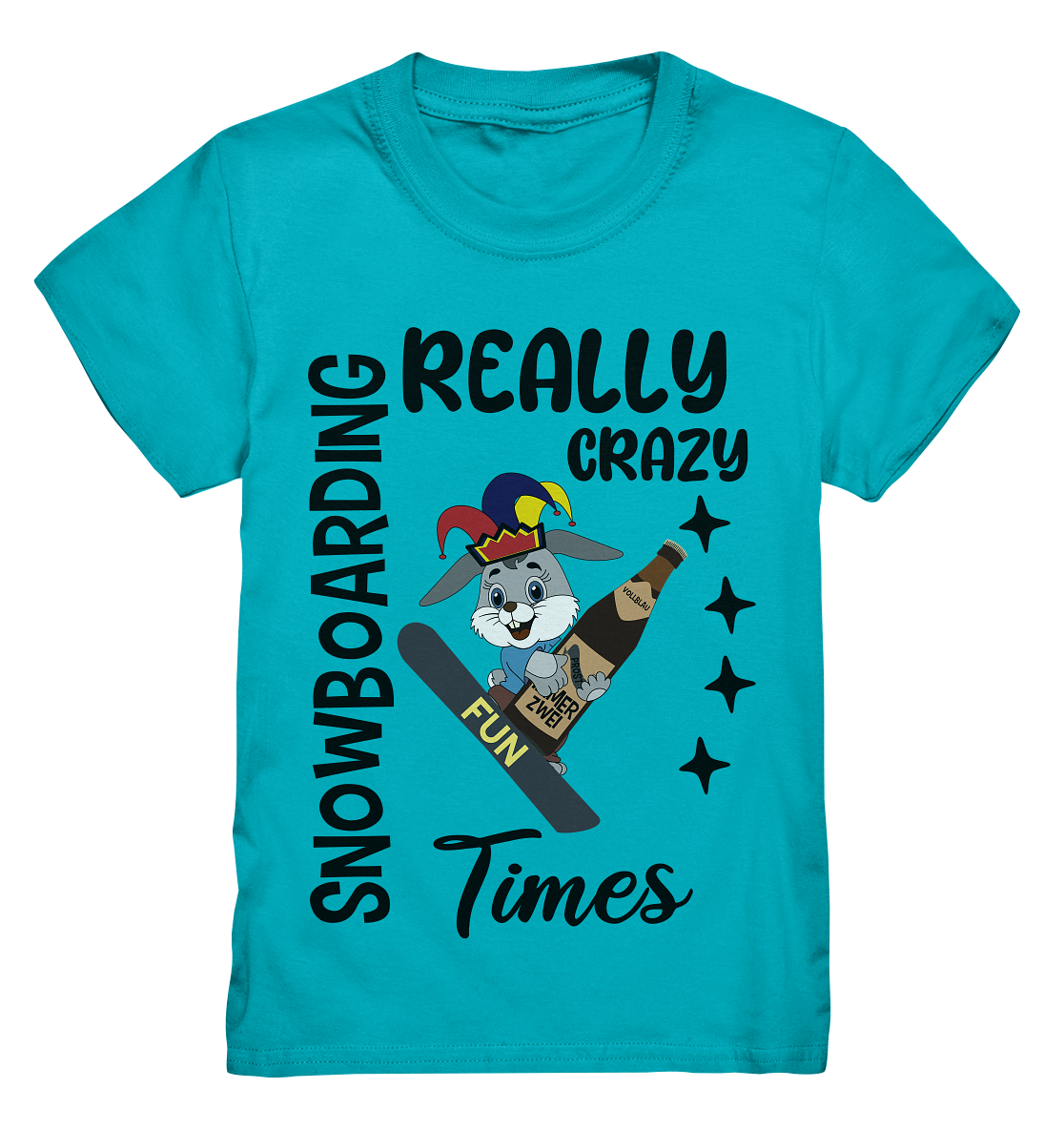 Snowboarding, really crazy, Osterhase mit Bierflasche - Kids Premium Shirt