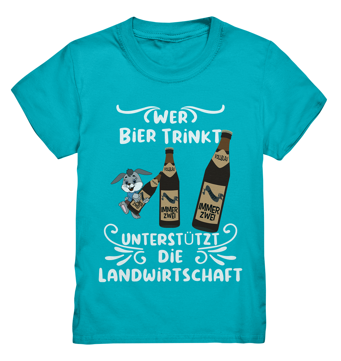 Wer Bier trinkt unterstützt die Landwirtschaft, Party- Shirt - Kids Premium Shirt
