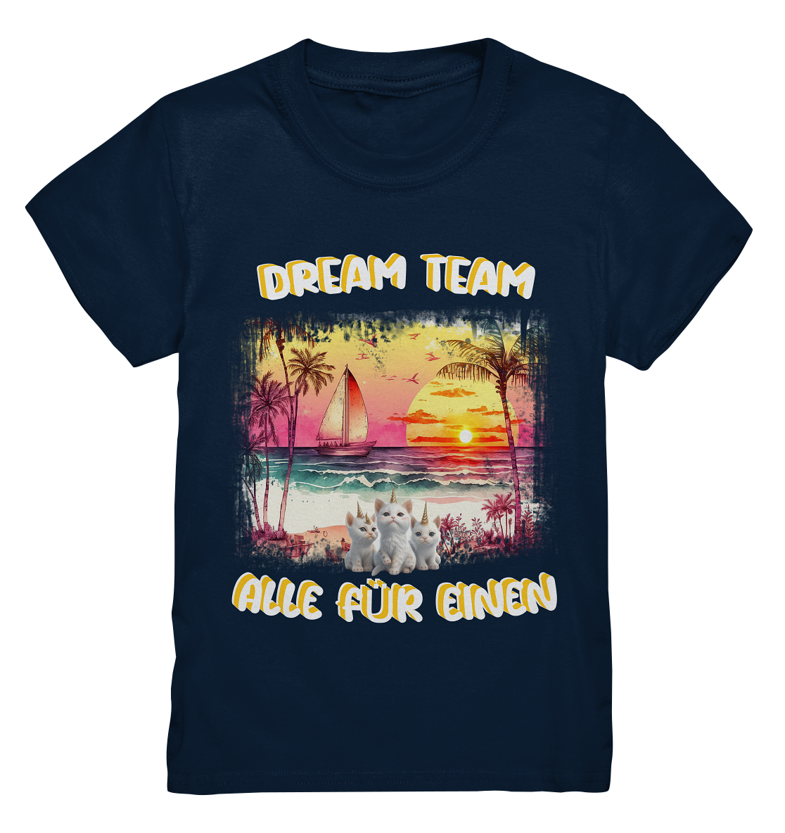 Dream Team, Einhorn Katzen Shirt, streetwear, casual t shirt, No 7 - Kids Premium Shirt