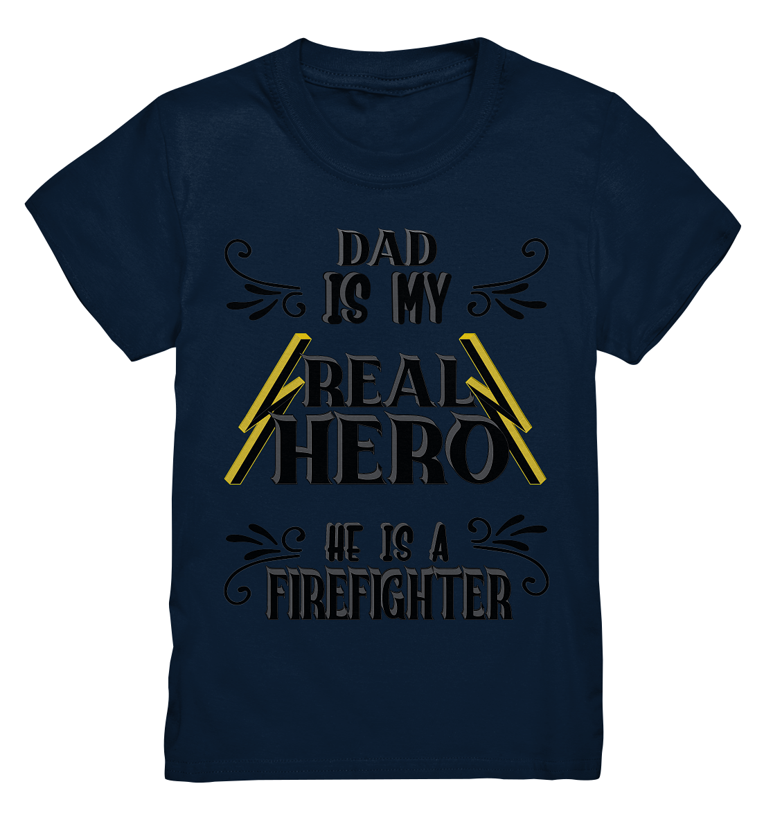 My Real Hero, Firefighter Dad - Kids Premium Shirt