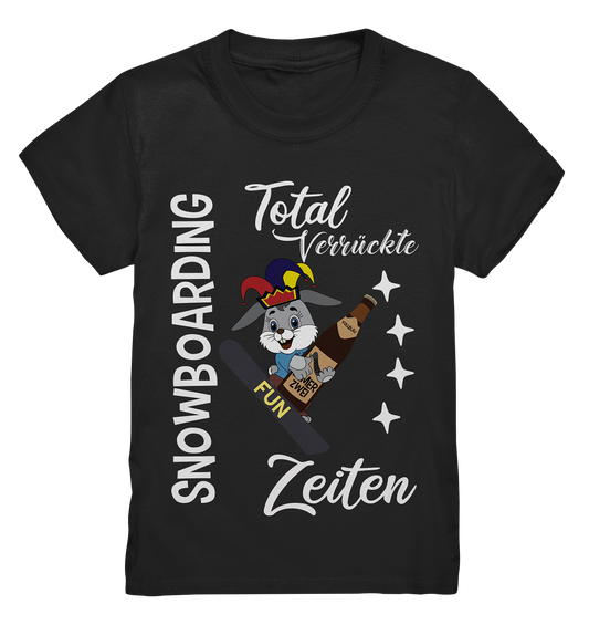 Snowboarding, verrückte Zeiten, Snowboarder, Osterhase - Kids Premium Shirt