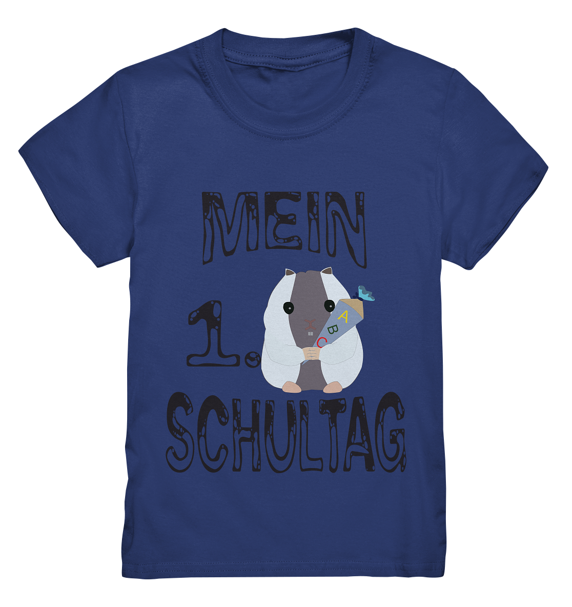 Schulanfang Schwarzes Design, Einschulung, Zuckettüte - Kids Premium Shirt
