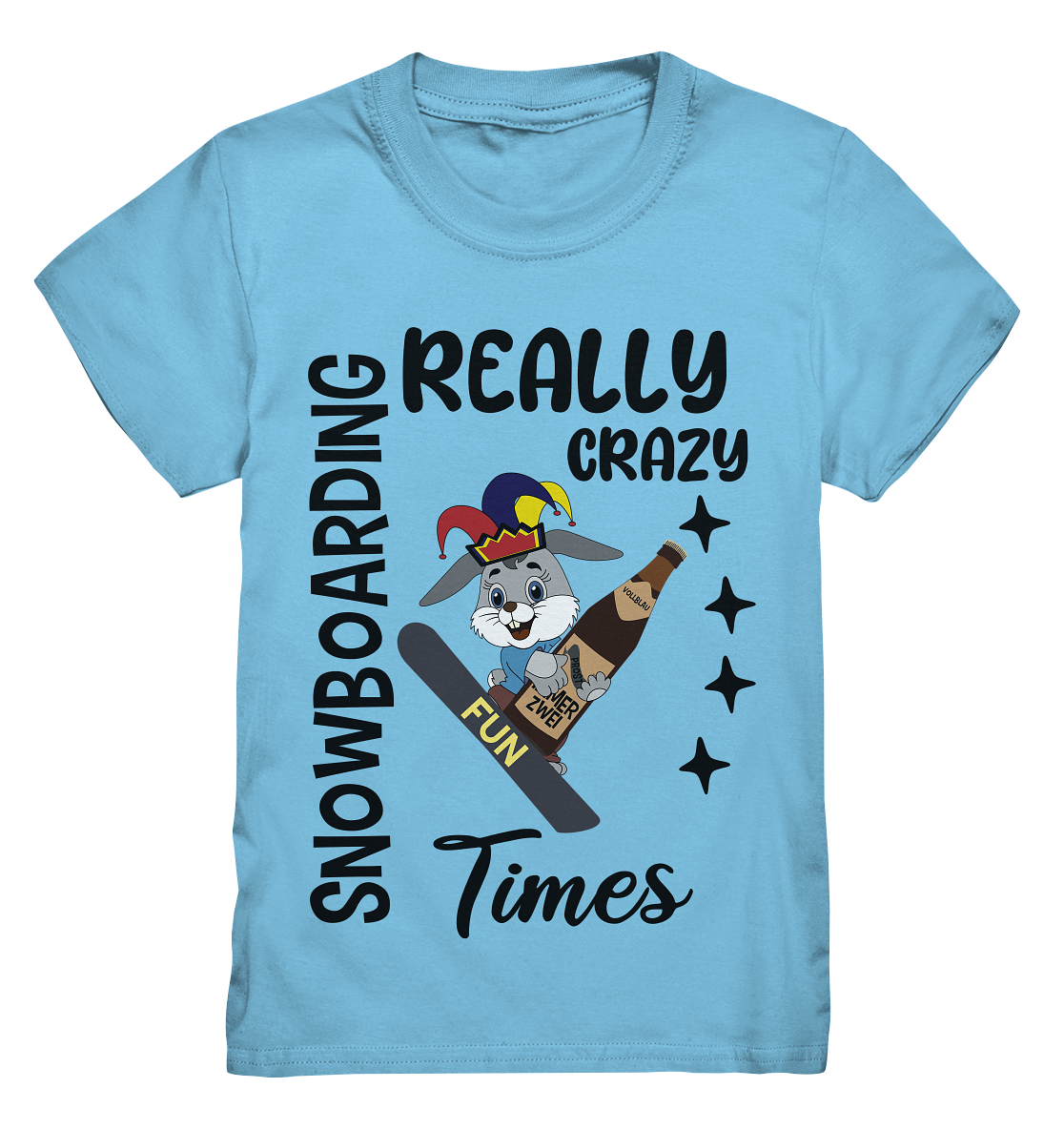 Snowboarding, really crazy, Osterhase mit Bierflasche - Kids Premium Shirt