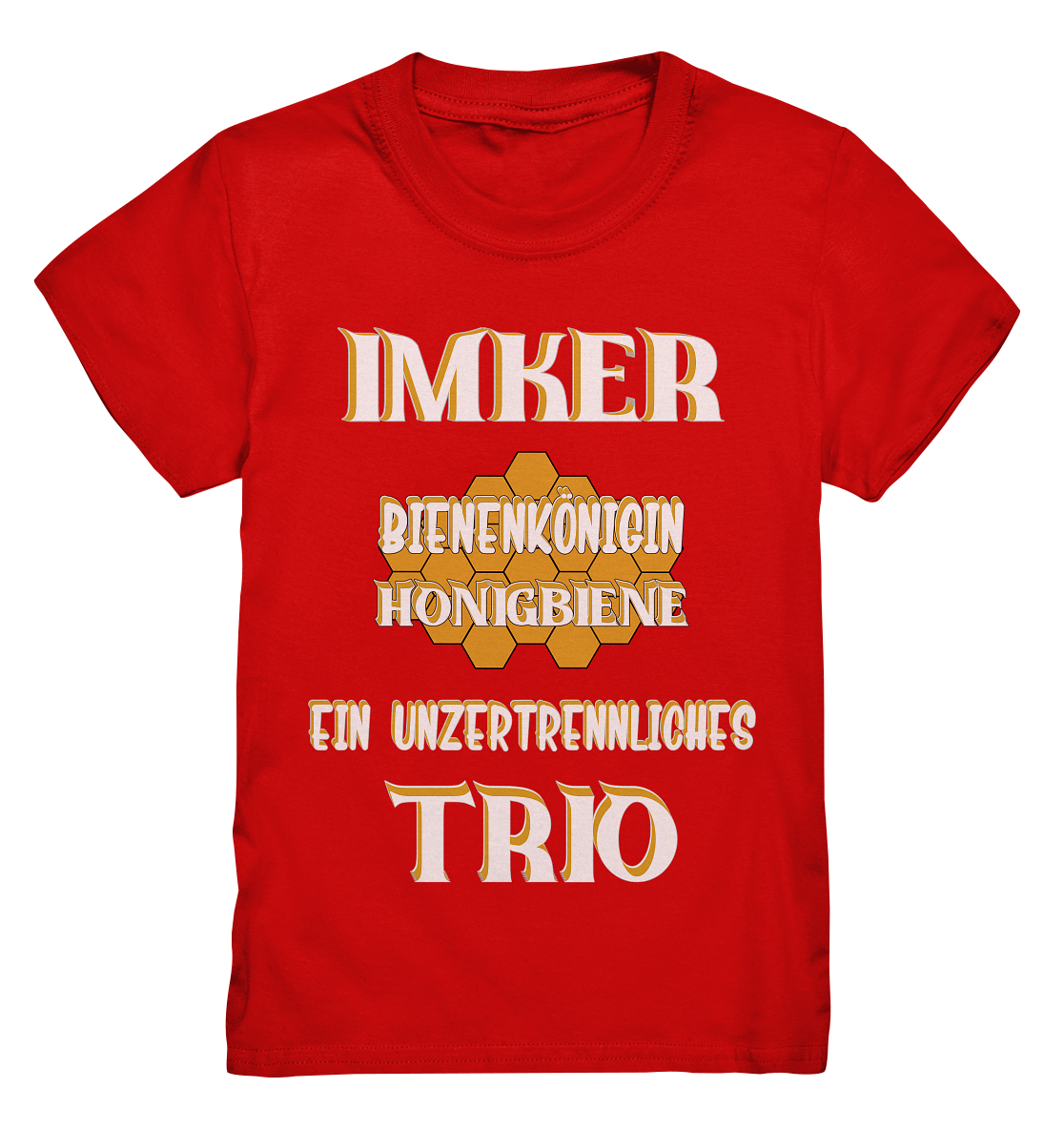 Imker- Bienenkönigin und Honigbiene, einTeam, Pfleger und Schützer von Bienen - Kids Premium Shirt
