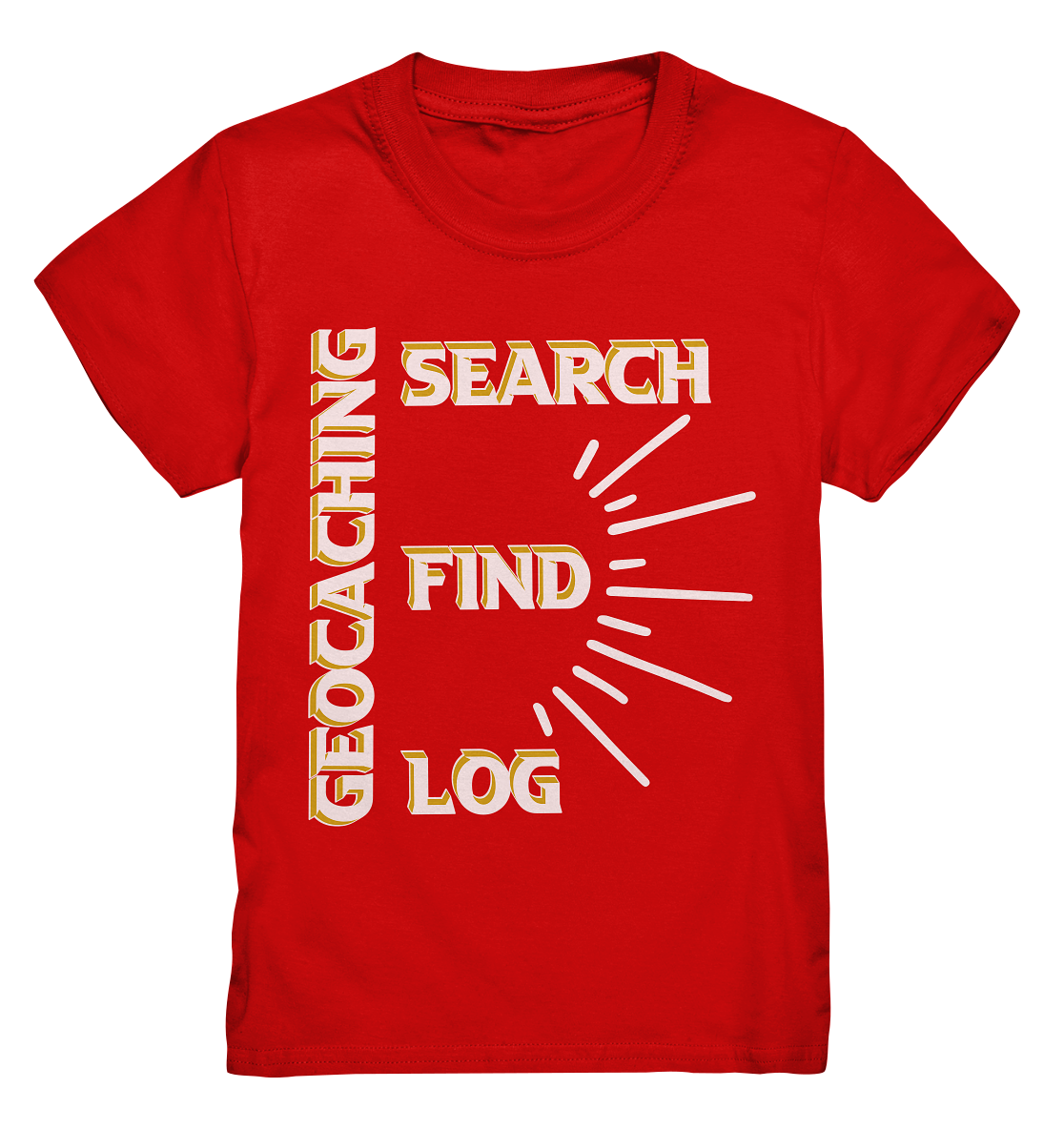Geocaching-SEARCH-FIND-LOG, Cache Helles Disign - Kids Premium Shirt