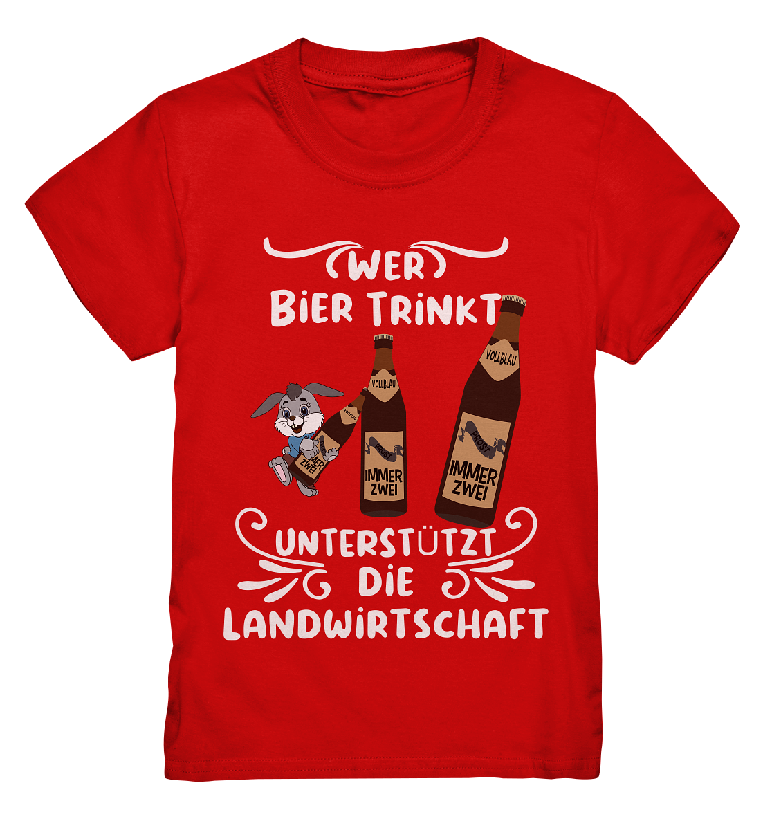 Wer Bier trinkt unterstützt die Landwirtschaft, Party- Shirt - Kids Premium Shirt