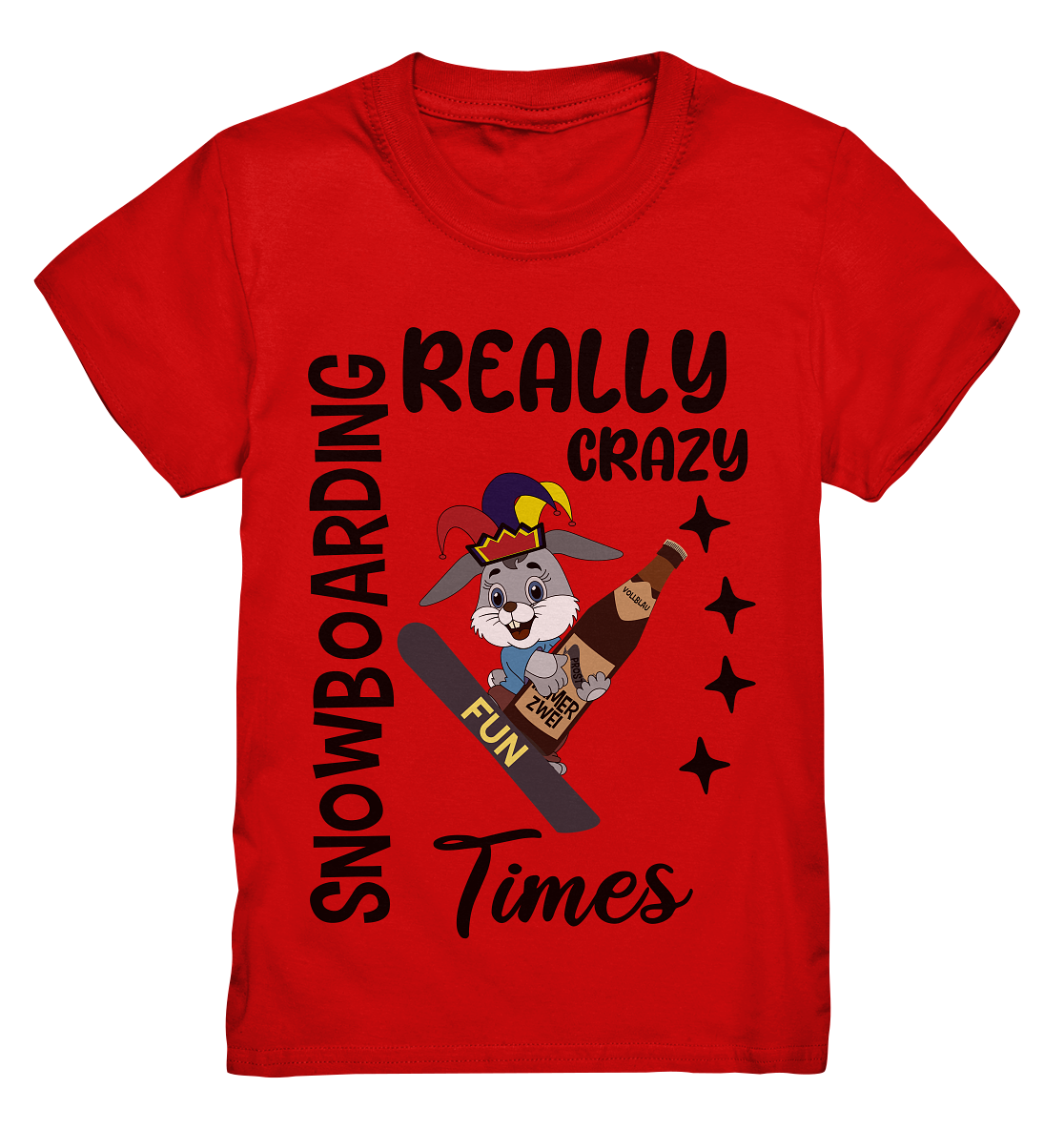 Snowboarding, really crazy, Osterhase mit Bierflasche - Kids Premium Shirt