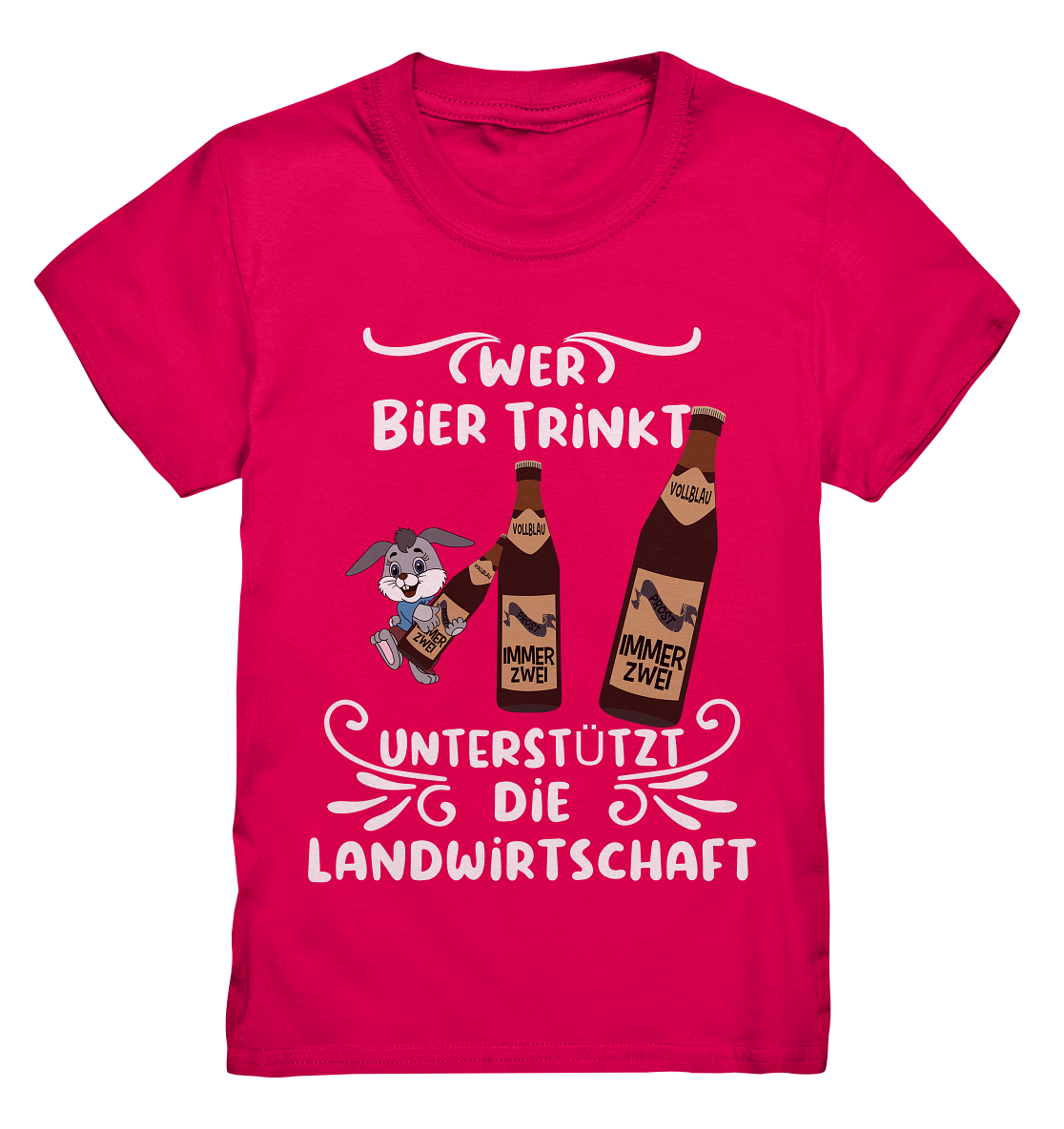 Wer Bier trinkt unterstützt die Landwirtschaft, Party- Shirt - Kids Premium Shirt