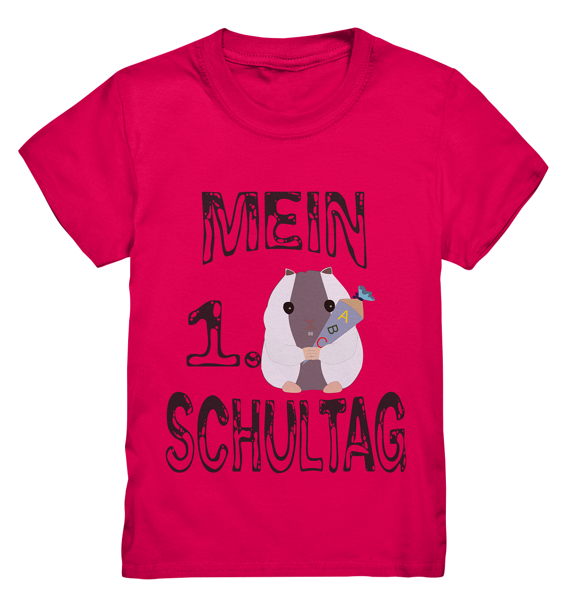 Schulanfang Schwarzes Design, Einschulung, Zuckettüte - Kids Premium Shirt