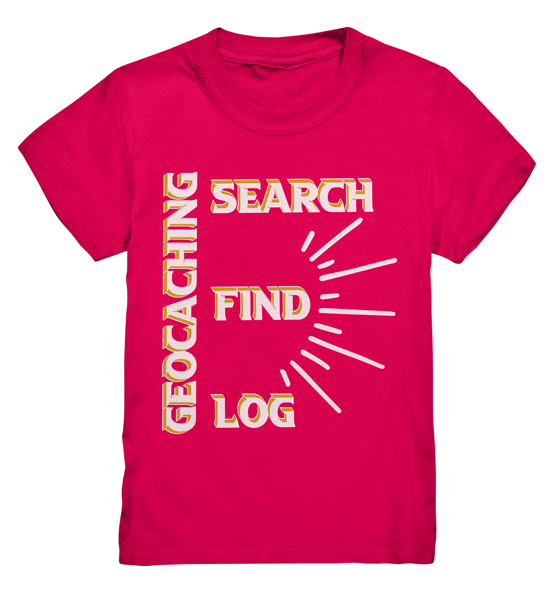 Geocaching-SEARCH-FIND-LOG, Cache Helles Disign - Kids Premium Shirt
