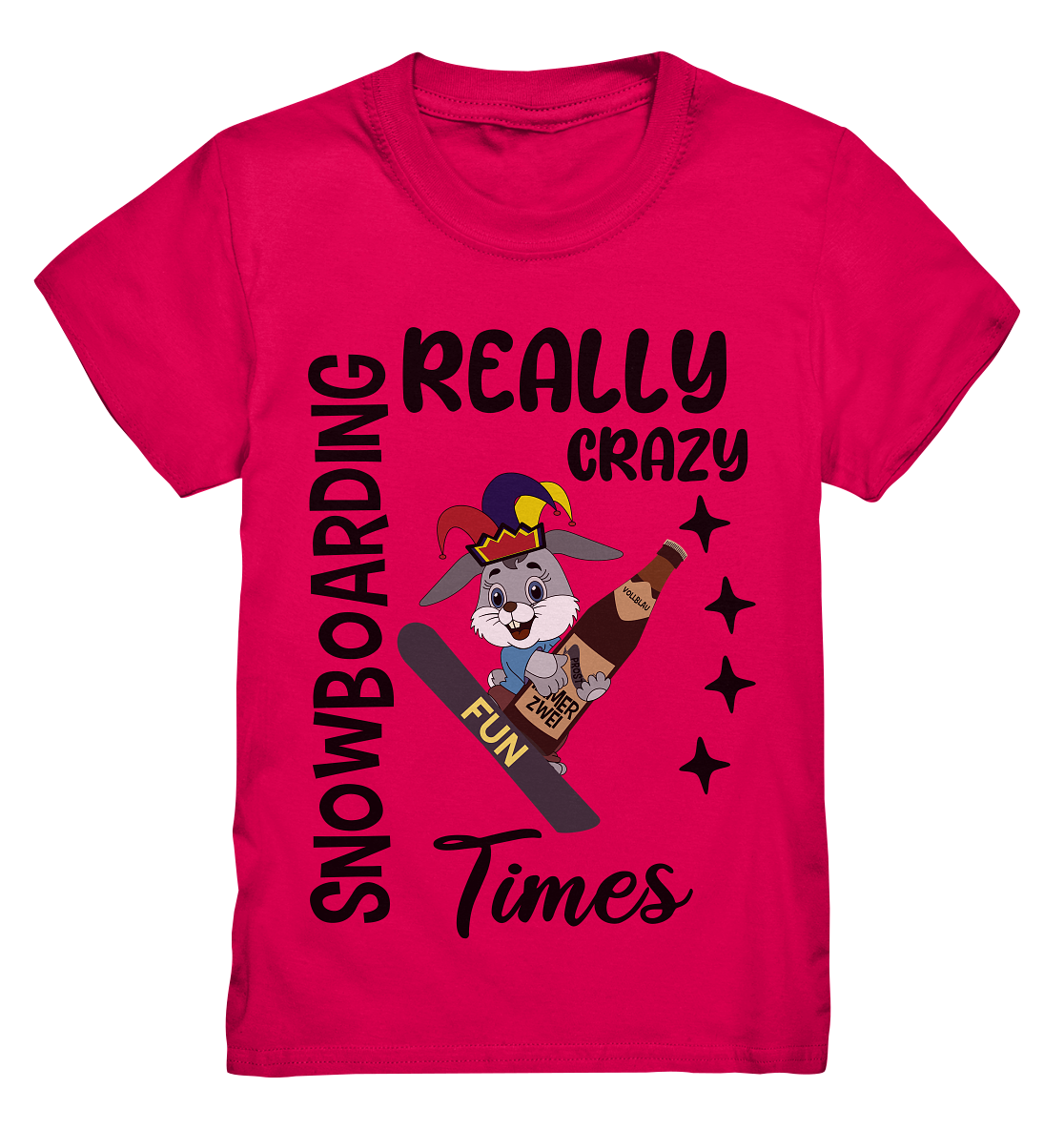 Snowboarding, really crazy, Osterhase mit Bierflasche - Kids Premium Shirt