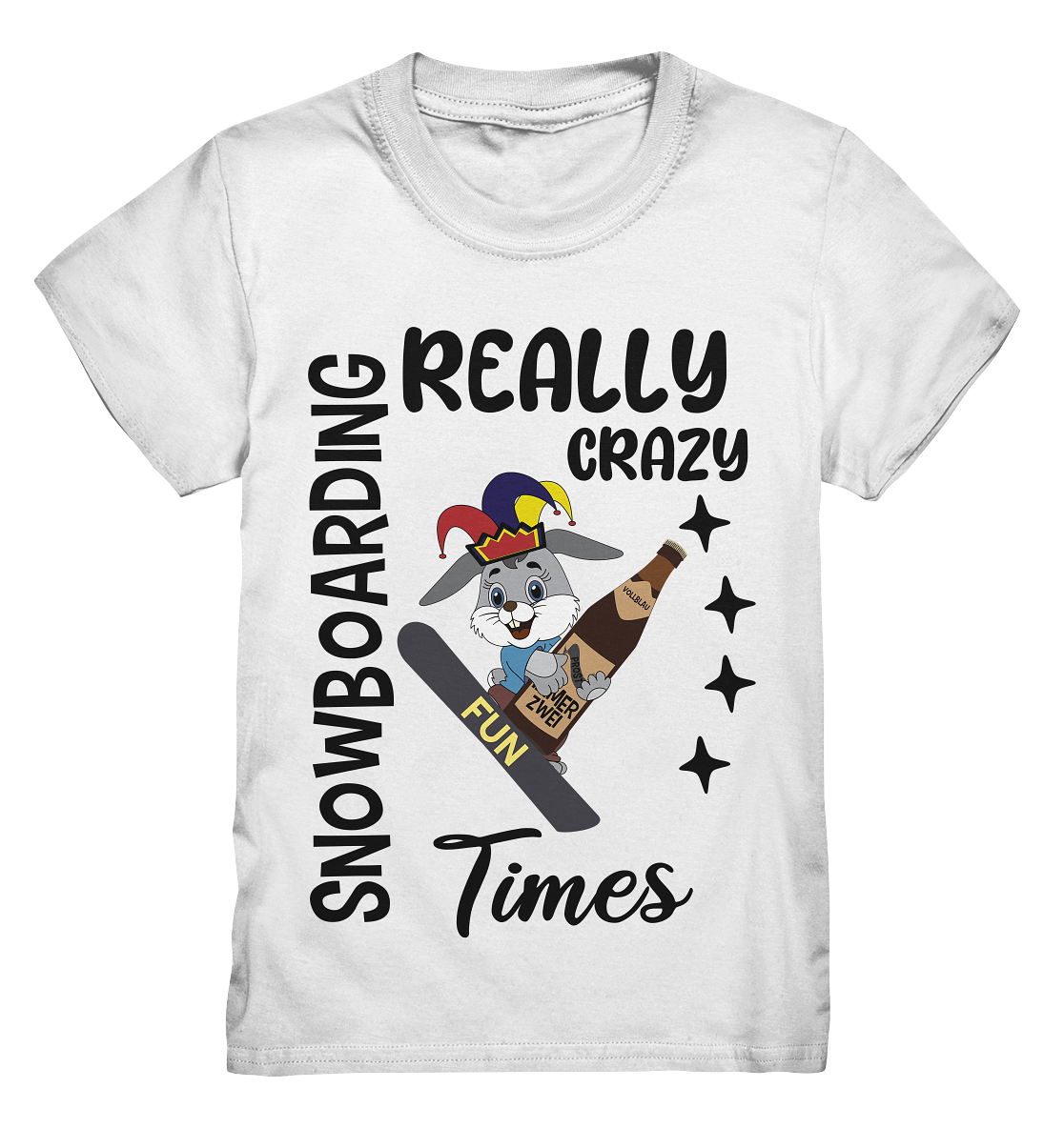 Snowboarding, really crazy, Osterhase mit Bierflasche - Kids Premium Shirt