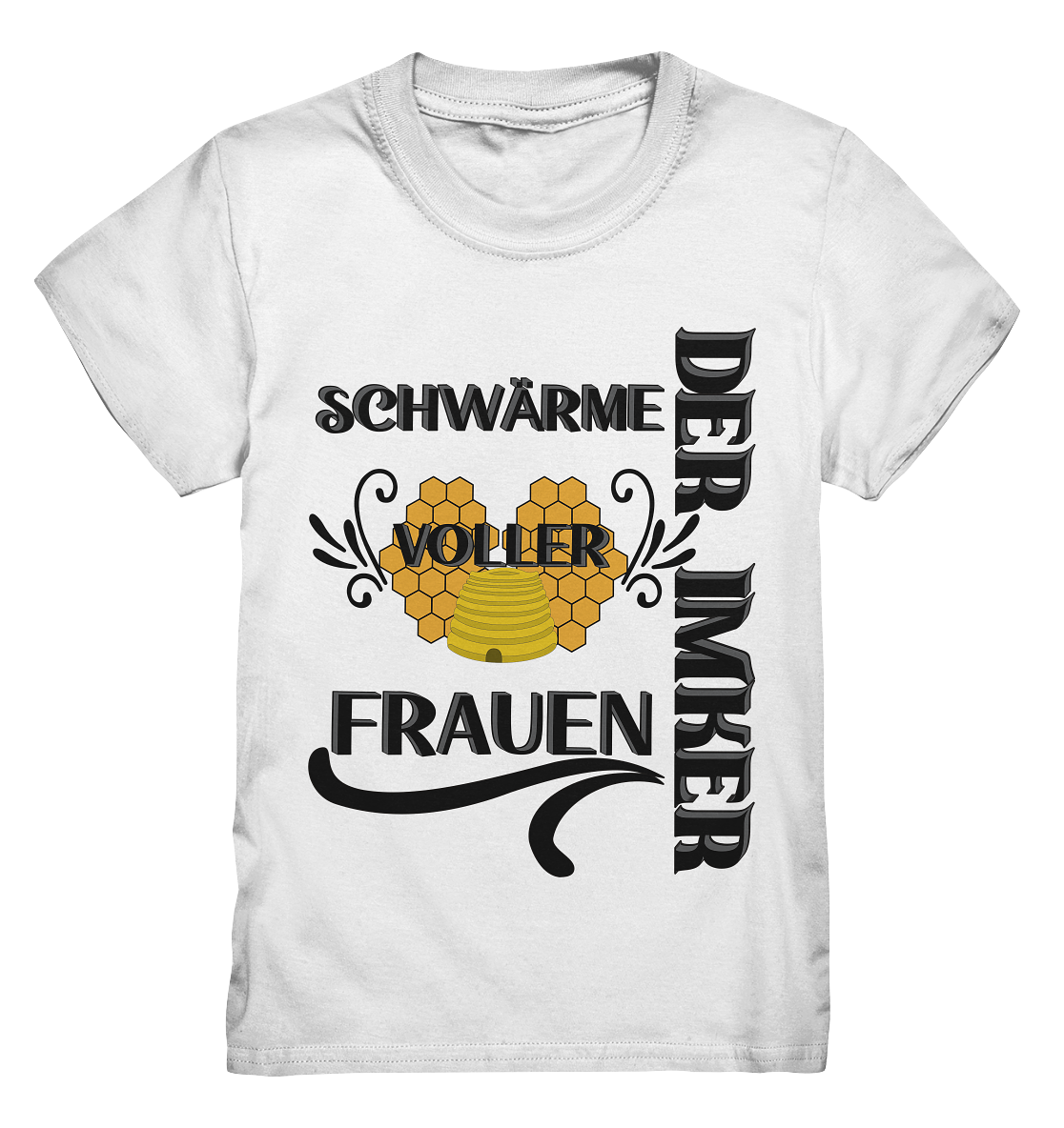 Der Imker, schwärme voller Frauen, Imkerei, Helden, schwarzes Design - Kids Premium Shirt