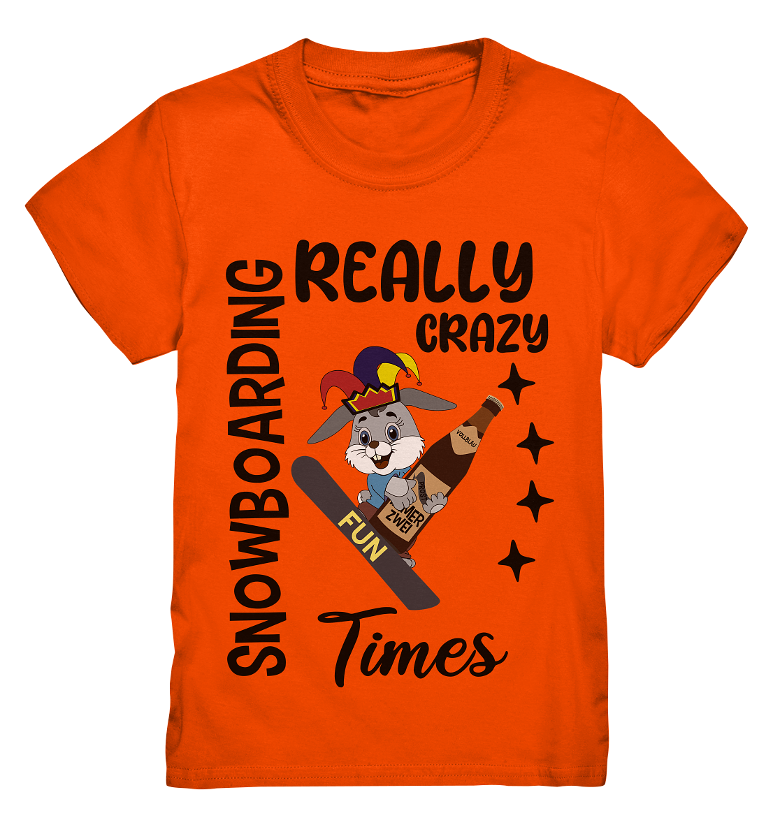 Snowboarding, really crazy, Osterhase mit Bierflasche - Kids Premium Shirt