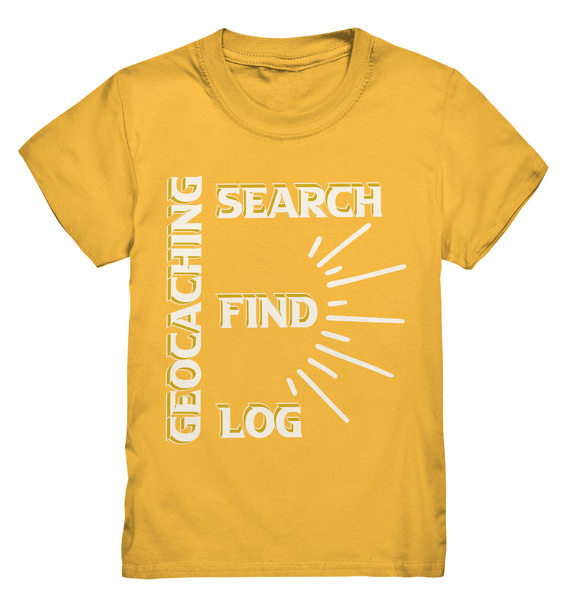 Geocaching-SEARCH-FIND-LOG, Cache Helles Disign - Kids Premium Shirt