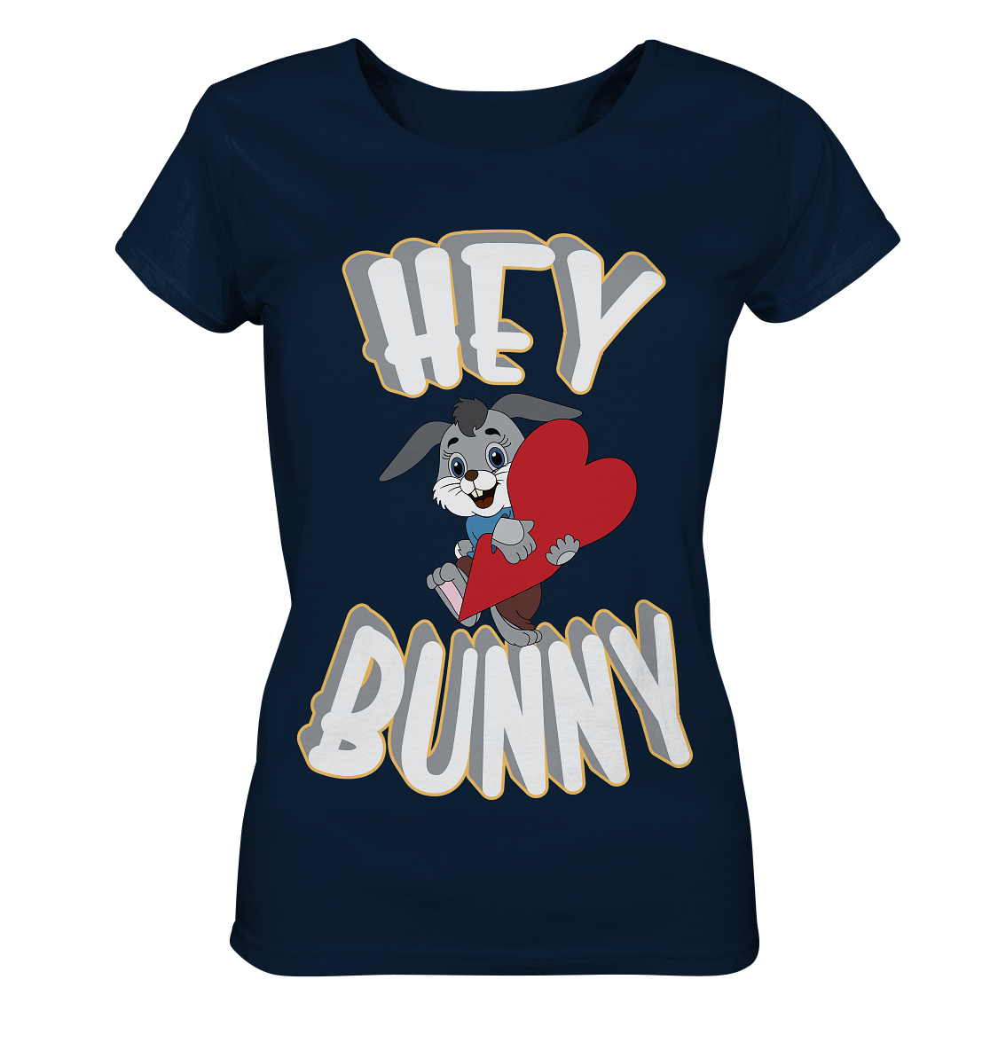 Hey Bunny, Valentine, Valentinstag am 14. Februar, Geschenkideen - Ladies Organic Basic Shirt
