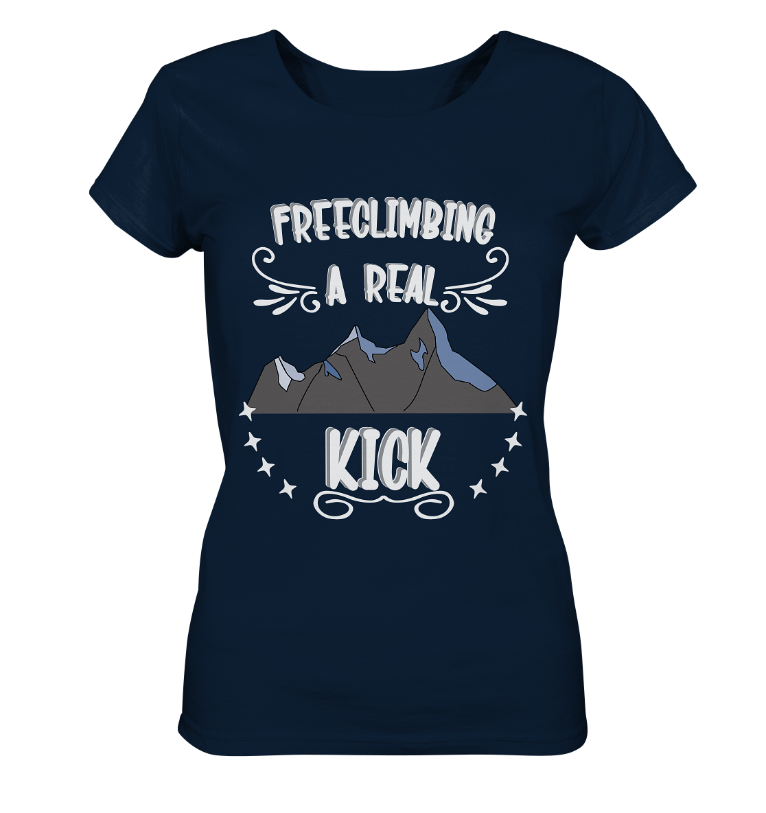 Freeclimbing - a real kick, sportlich & gefährlich - Ladies Organic Basic Shirt