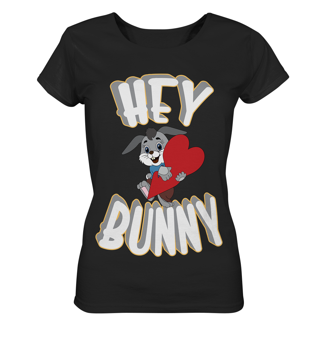 Hey Bunny, Valentine, Valentinstag am 14. Februar, Geschenkideen - Ladies Organic Basic Shirt
