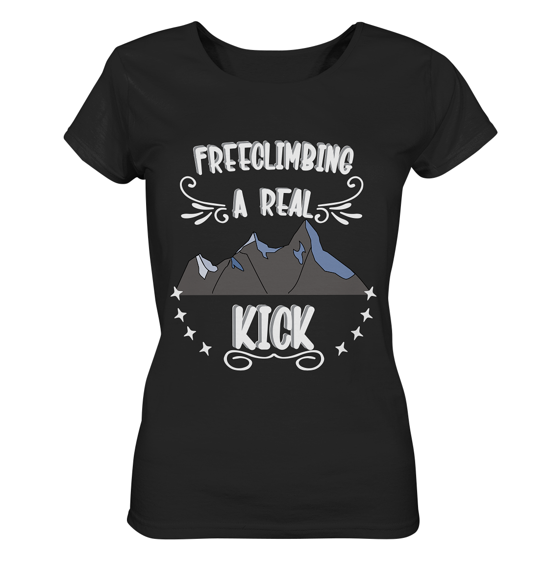 Freeclimbing - a real kick, sportlich & gefährlich - Ladies Organic Basic Shirt