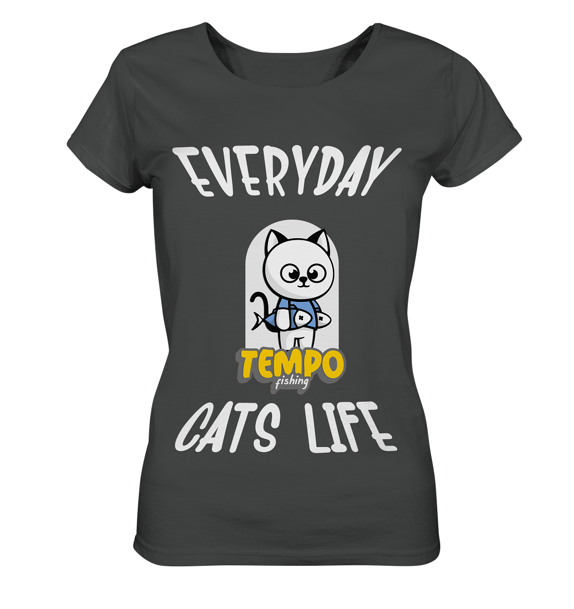 Katzenleben- Everyday Cats Life, Katzenliebhaber, Tierfreund - Ladies Organic Basic Shirt