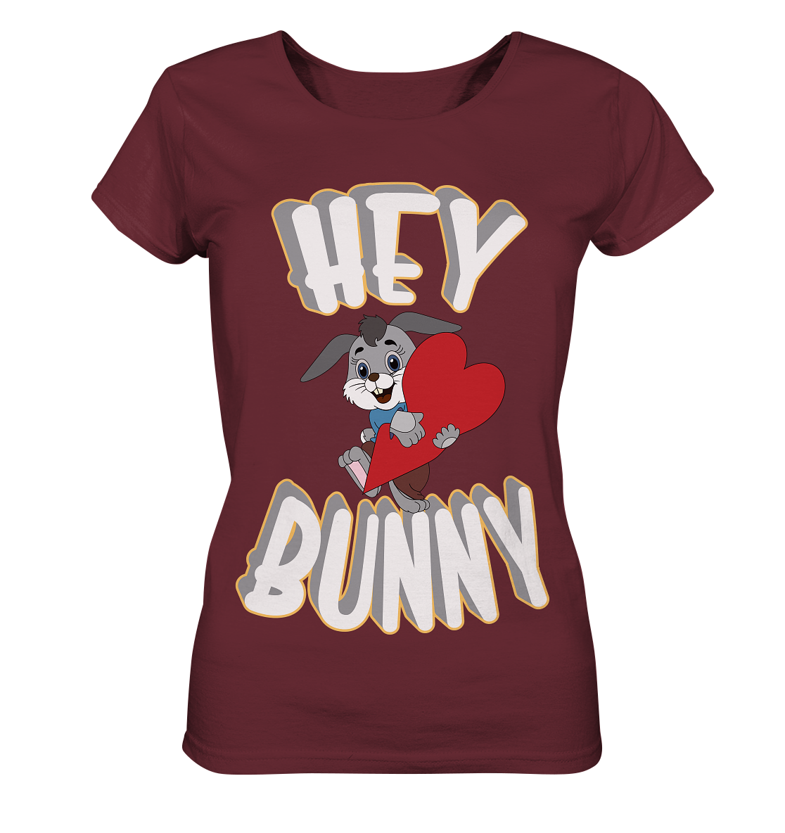 Hey Bunny, Valentine, Valentinstag am 14. Februar, Geschenkideen - Ladies Organic Basic Shirt