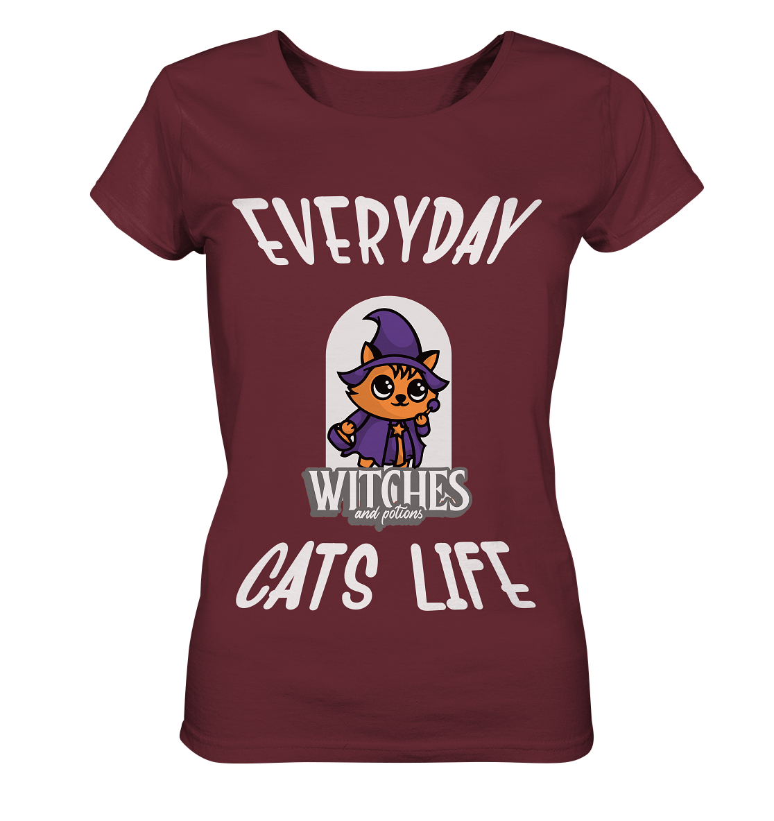 Katzenleben- Everyday Cats Life Witches, Katzenliebhaber, Tierfreund - Ladies Organic Basic Shirt