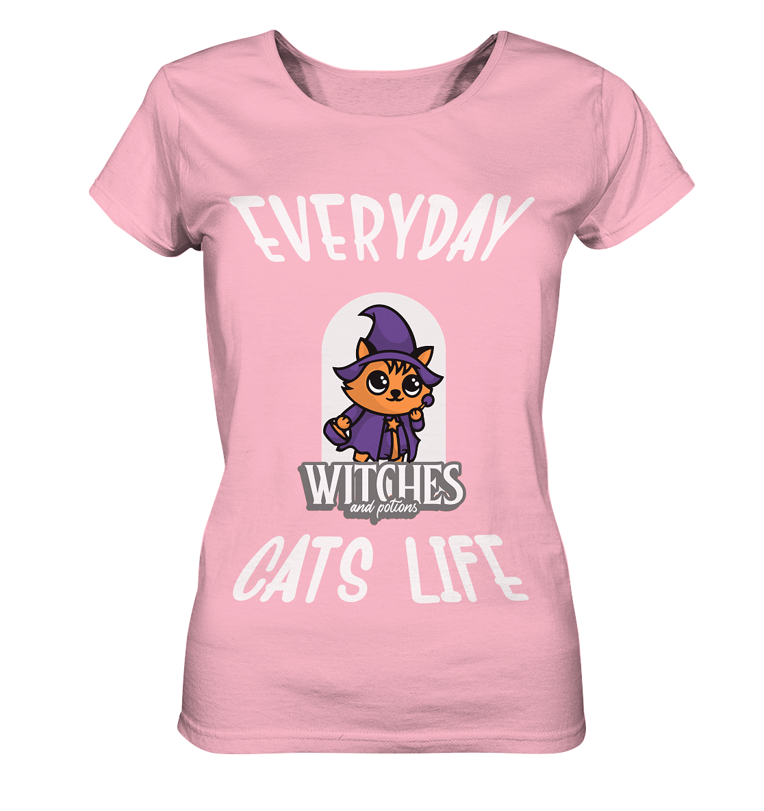 Katzenleben- Everyday Cats Life Witches, Katzenliebhaber, Tierfreund - Ladies Organic Basic Shirt