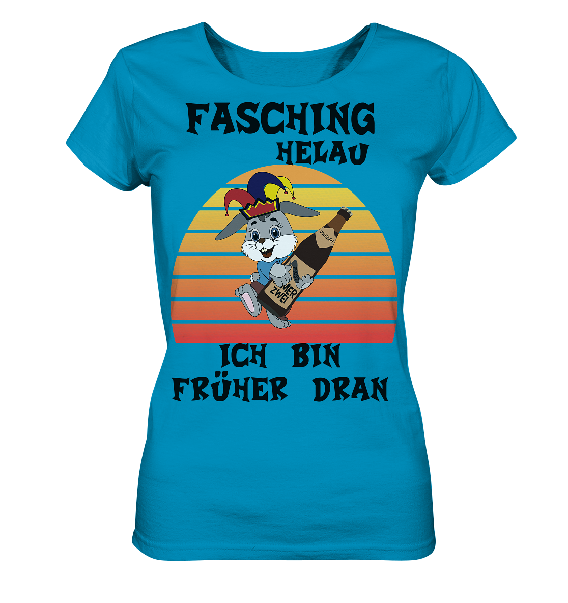 Fasching Helau, Osterhase feiert Karneval, Helau - Ladies Organic Shirt