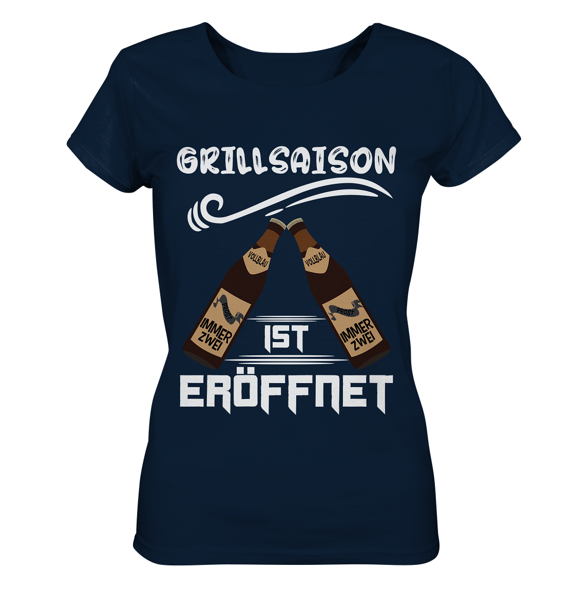 Grillsaison ist eröffnet, Grillen, Party, Feiern, Helles Design - Ladies Organic Shirt