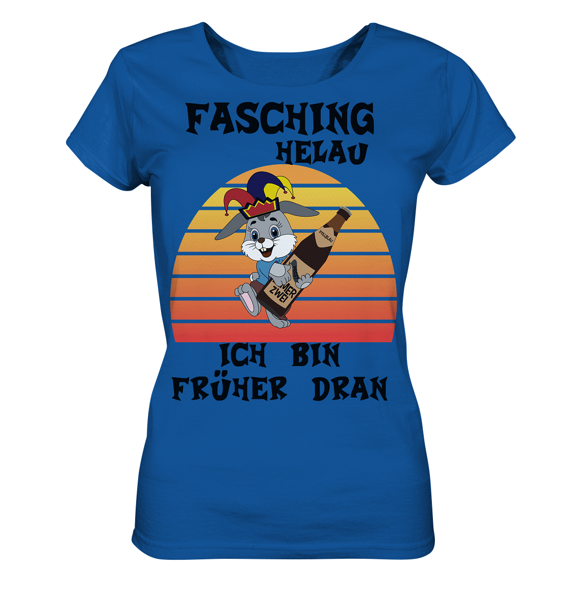 Fasching Helau, Osterhase feiert Karneval, Helau - Ladies Organic Shirt