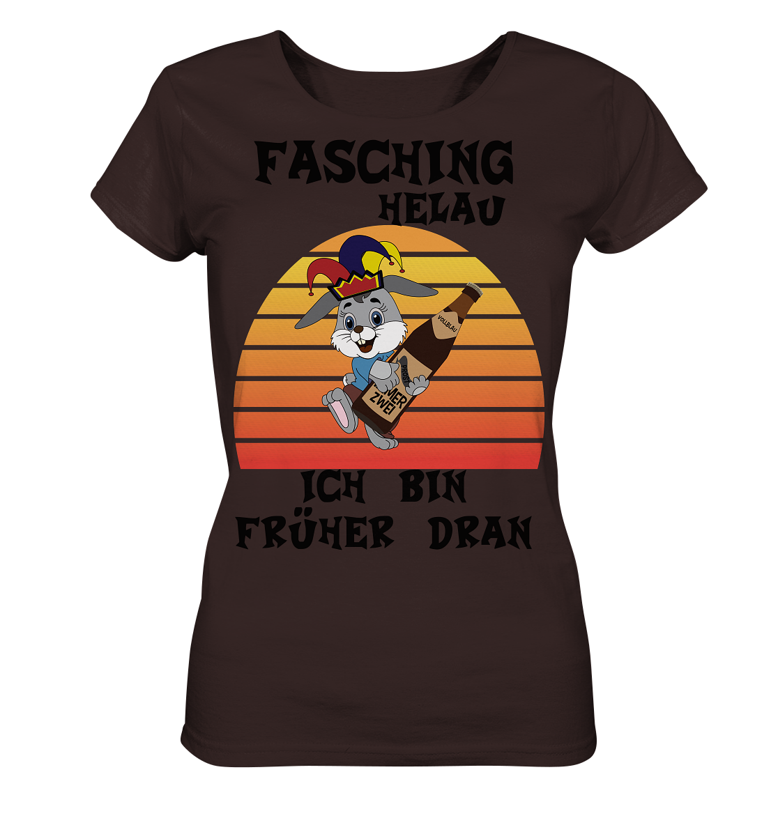 Fasching Helau, Osterhase feiert Karneval, Helau - Ladies Organic Shirt