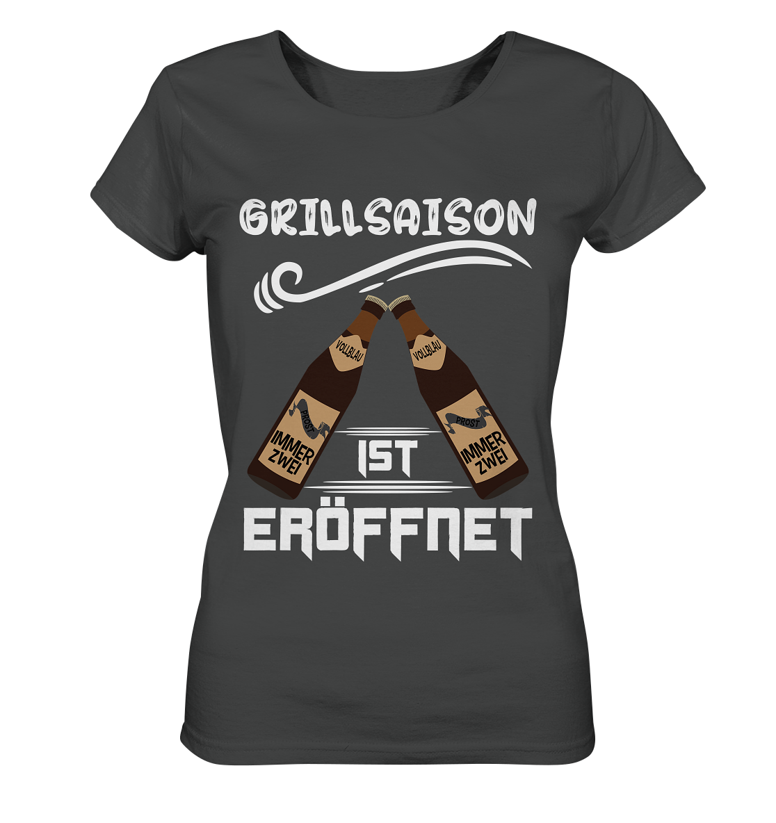 Grillsaison ist eröffnet, Grillen, Party, Feiern, Helles Design - Ladies Organic Shirt