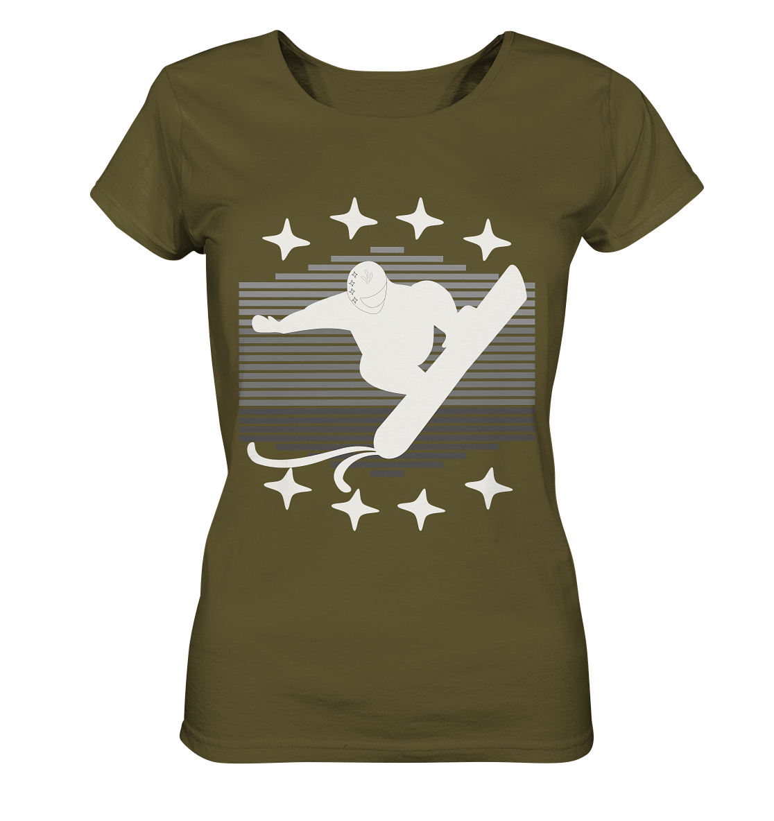 Snowboarder, Apres- Ski, Party danach, Piste - Ladies Organic Shirt