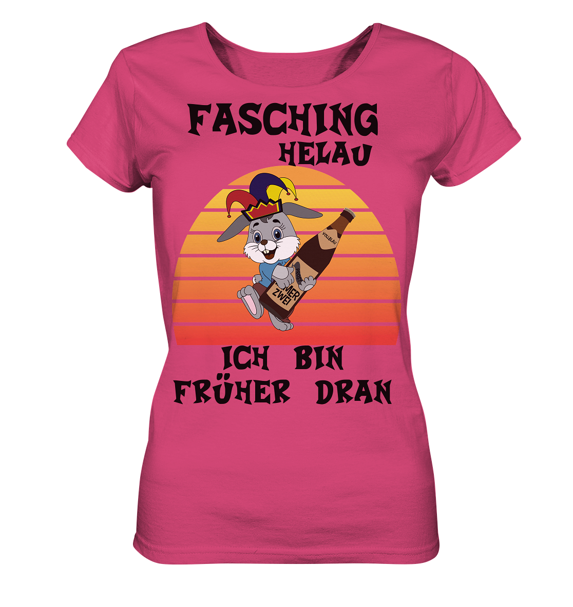 Fasching Helau, Osterhase feiert Karneval, Helau - Ladies Organic Shirt