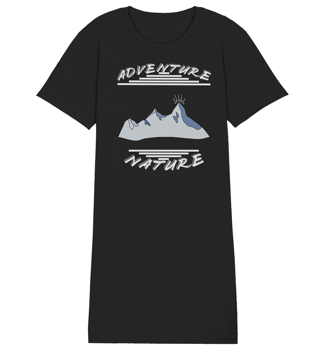 Adventure Nature, Abenteuer Natur, Camping, Geocaching - Ladies Organic Shirt Dress