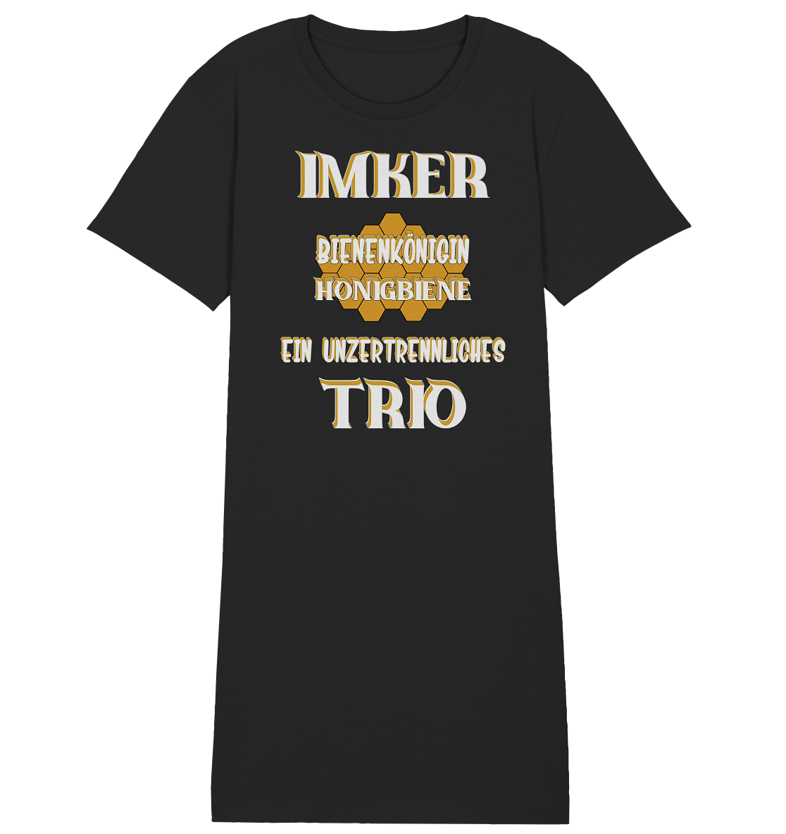 Imker- Bienenkönigin und Honigbiene, einTeam, Pfleger und Schützer von Bienen - Ladies Organic Shirt Dress