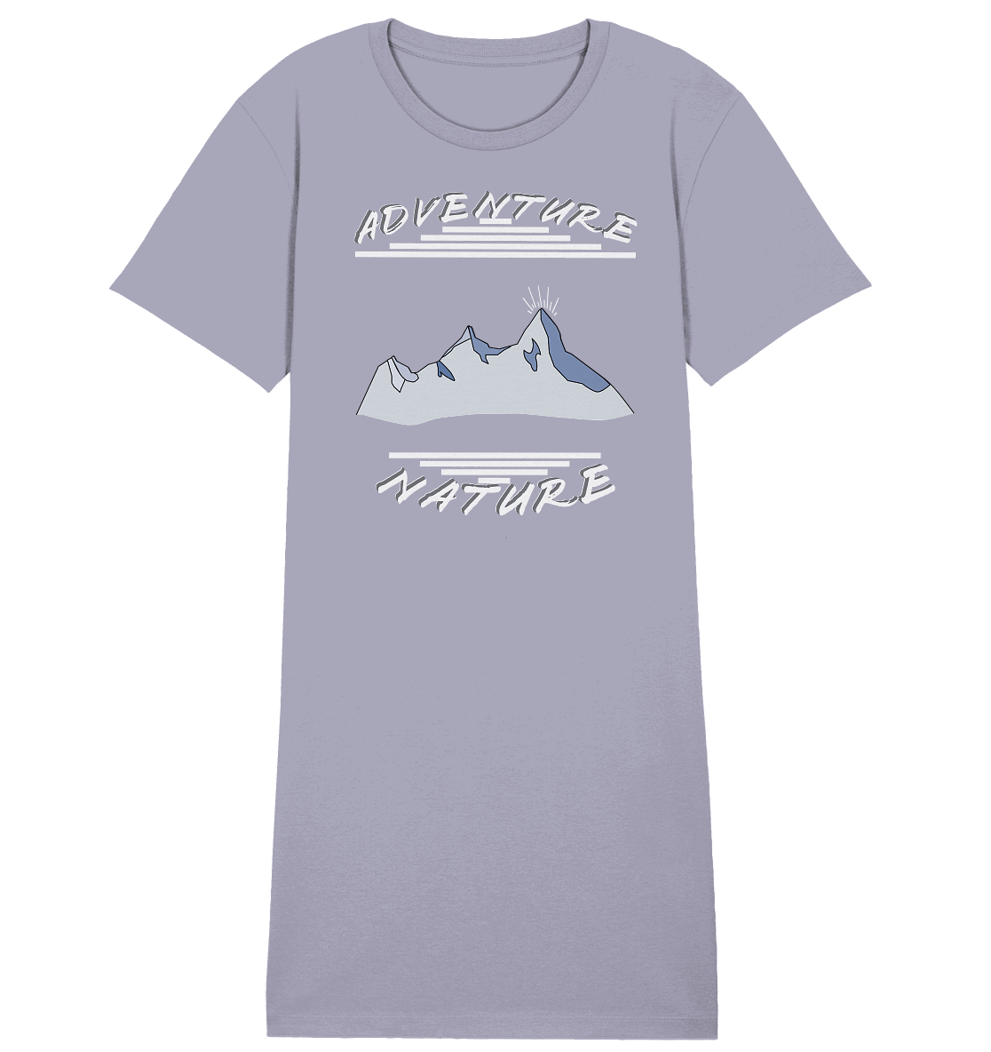 Adventure Nature, Abenteuer Natur, Camping, Geocaching - Ladies Organic Shirt Dress