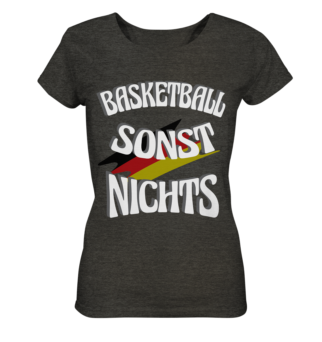 Basketball Fan- Damen Organic Shirt (meliert)