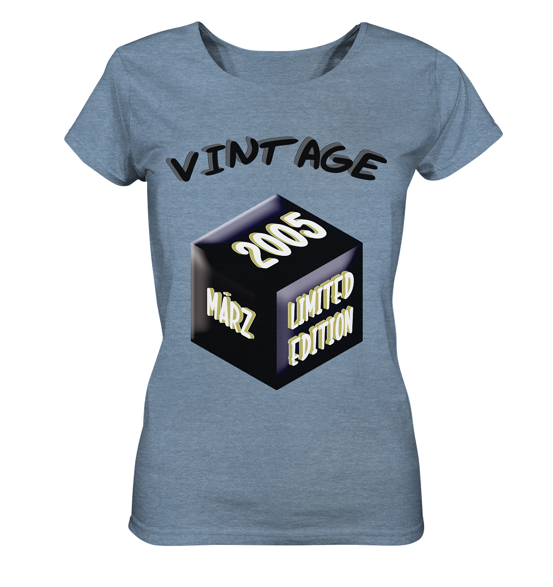 Vintage 2005 MÄRZ Limited Edition, Geschenk zum 18 - Ladies Organic Shirt (meliert)
