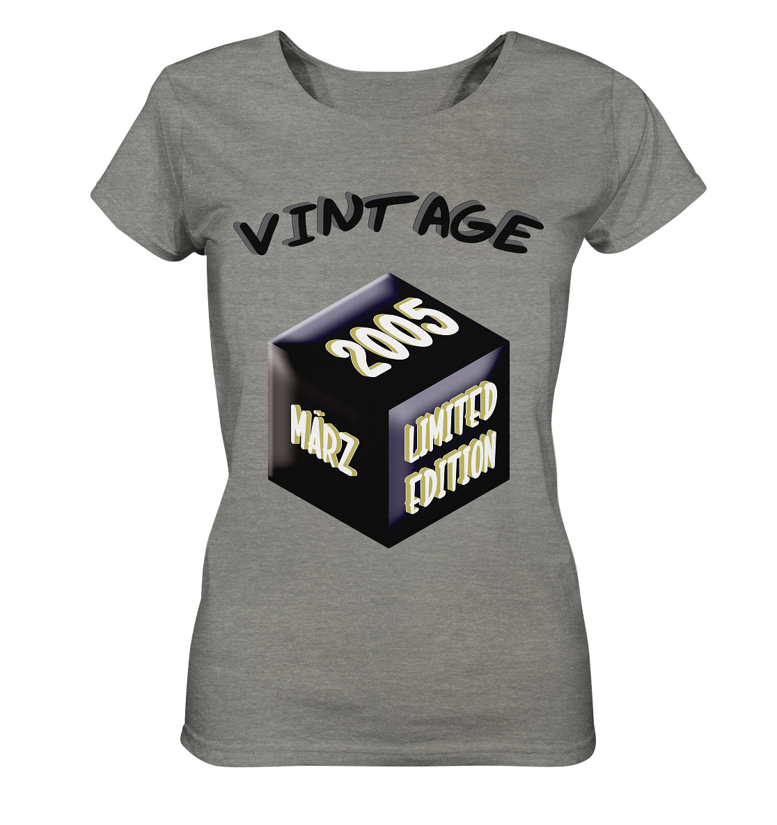 Vintage 2005 MÄRZ Limited Edition, Geschenk zum 18 - Ladies Organic Shirt (meliert)