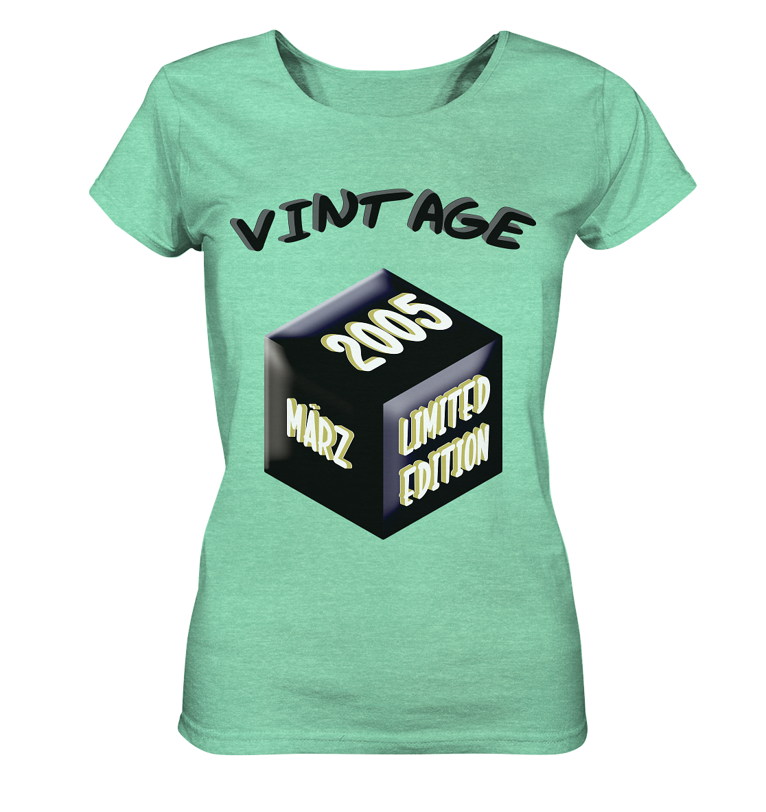 Vintage 2005 MÄRZ Limited Edition, Geschenk zum 18 - Ladies Organic Shirt (meliert)