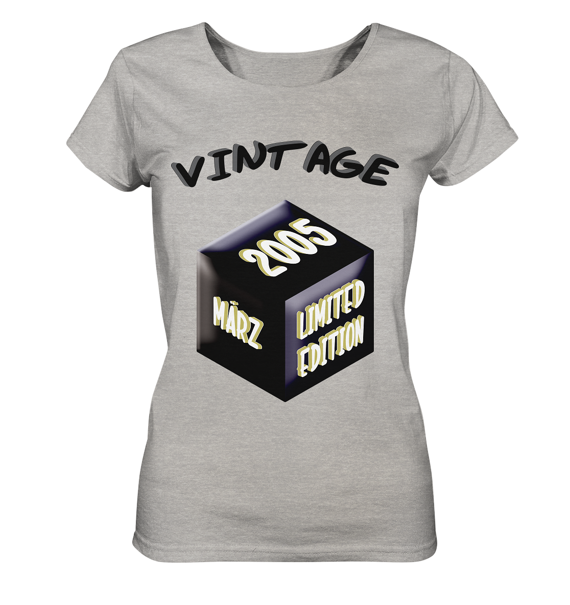 Vintage 2005 MÄRZ Limited Edition, Geschenk zum 18 - Ladies Organic Shirt (meliert)