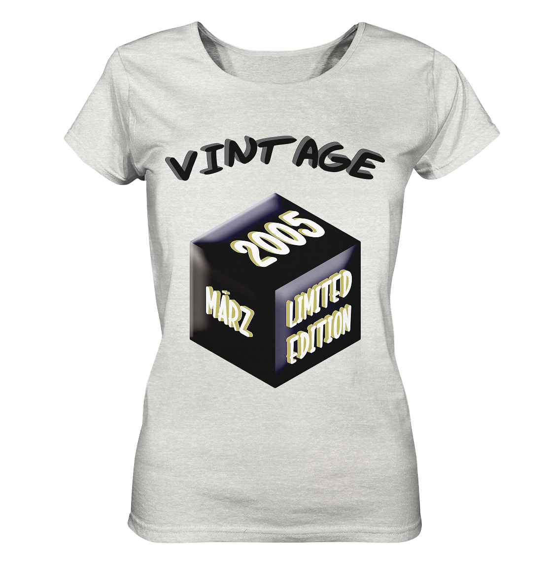 Vintage 2005 MÄRZ Limited Edition, Geschenk zum 18 - Ladies Organic Shirt (meliert)
