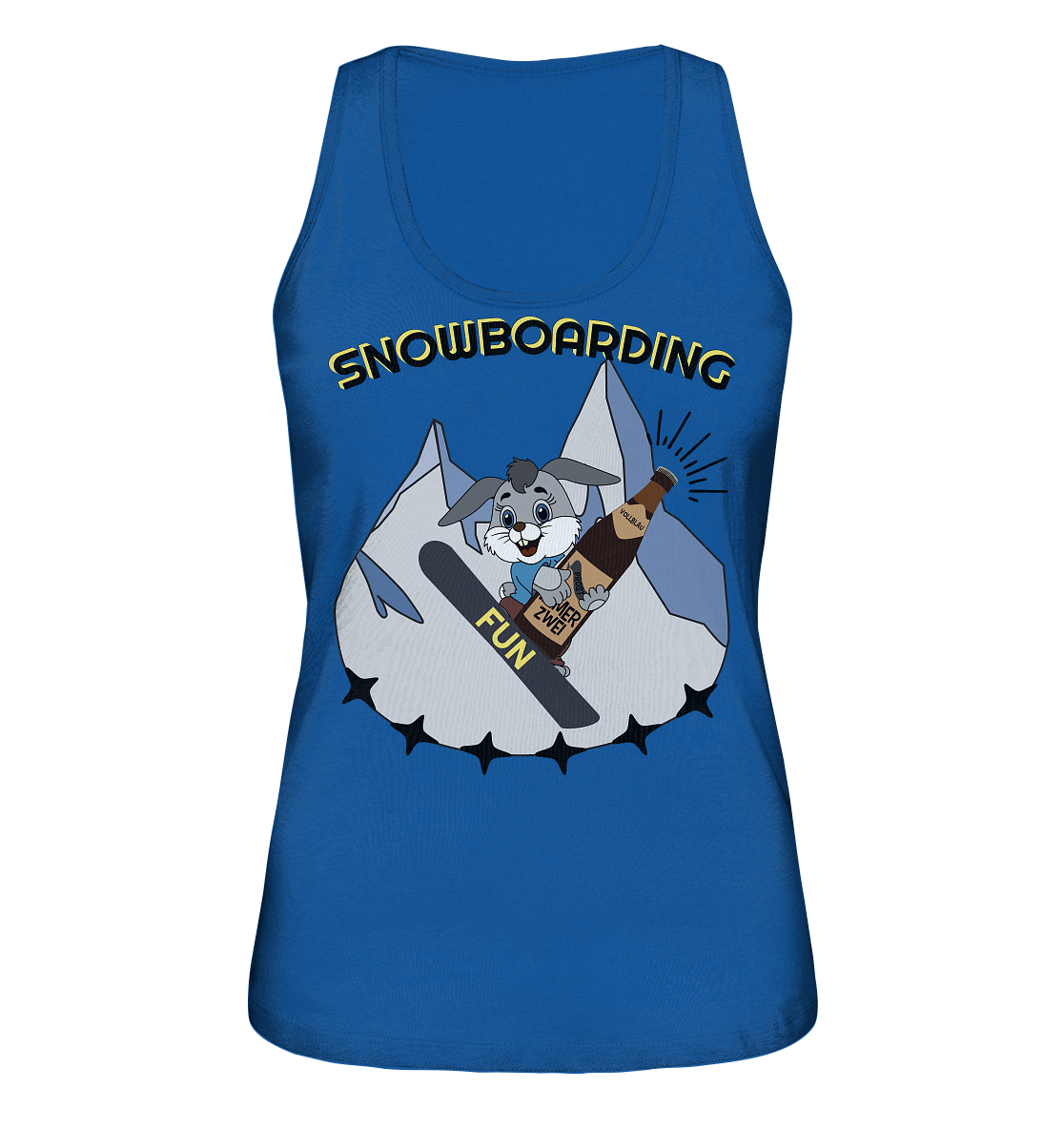 Snowboarding, Apres- Ski, Snowboard, Skihase und Bier - Ladies Organic Tank-Top