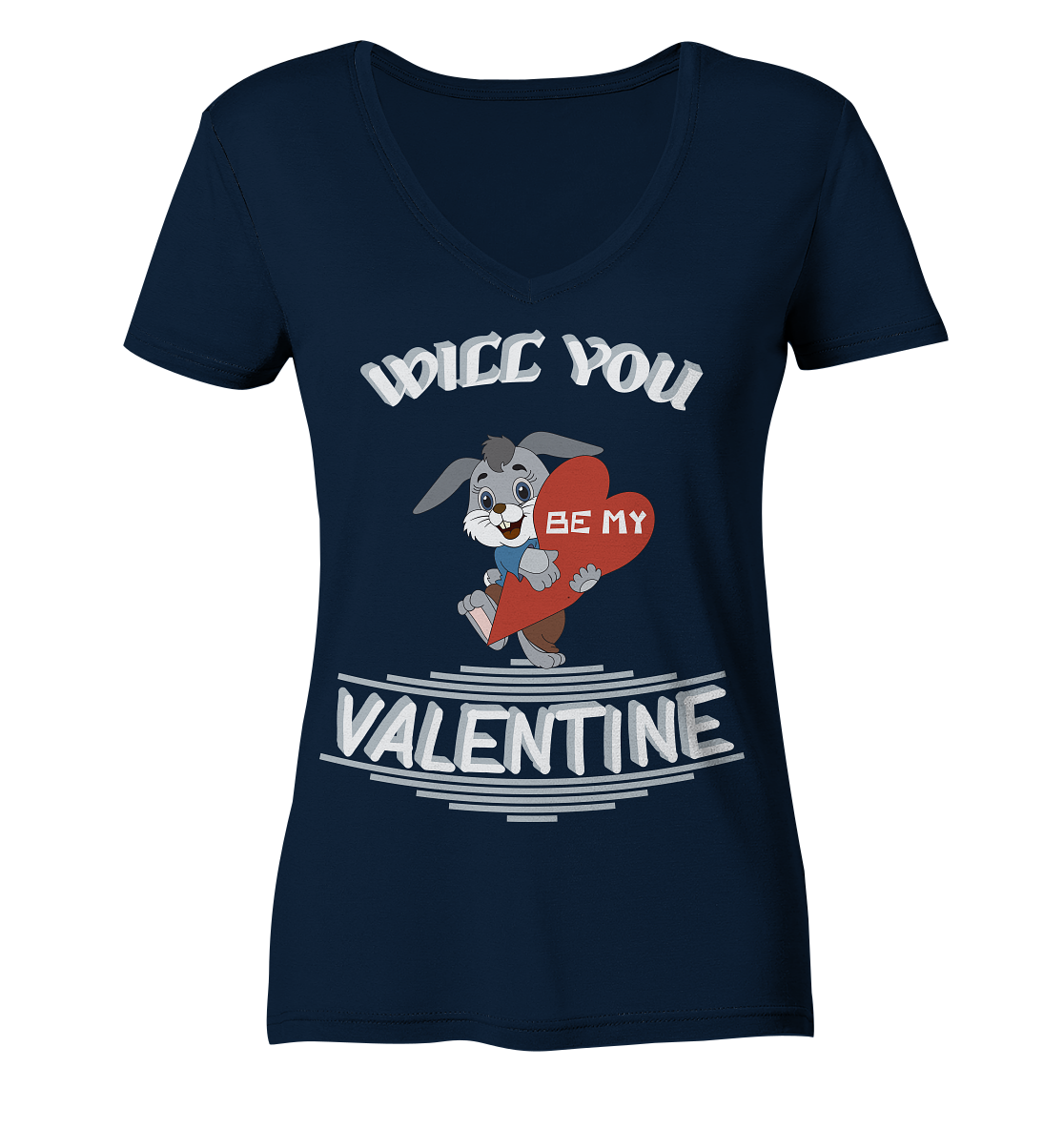 Valentine, Valentinstag am 14. Februar, Geschenkideen - Ladies Organic V-Neck Shirt