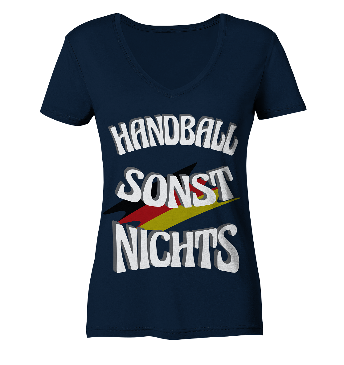 Handball sonst Nichts, mit Leib und Seele Fan, Handballfans - Ladies Organic V-Neck Shirt