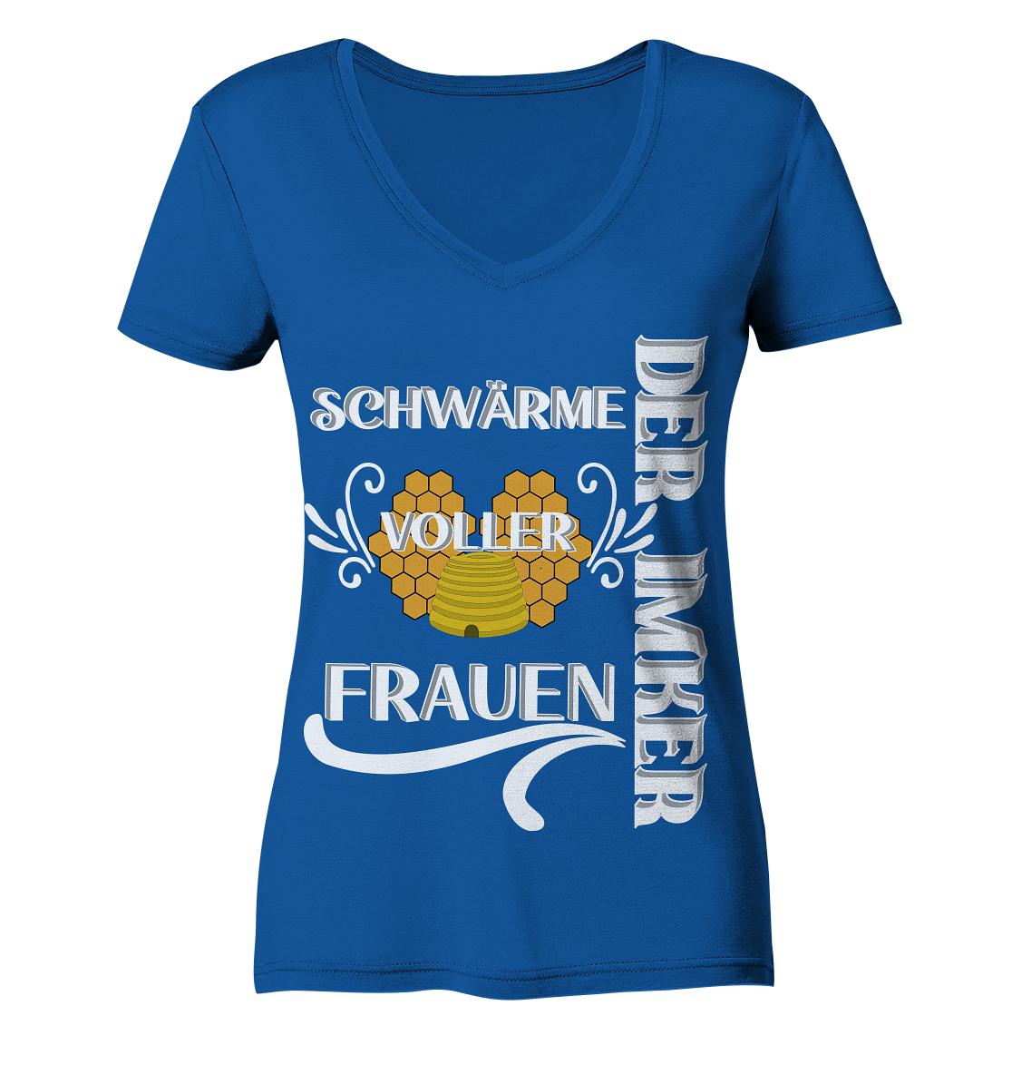 Der Imker, schwärme voller Frauen, Imkerei, Helden, Helles Motiv - Ladies Organic V-Neck Shirt