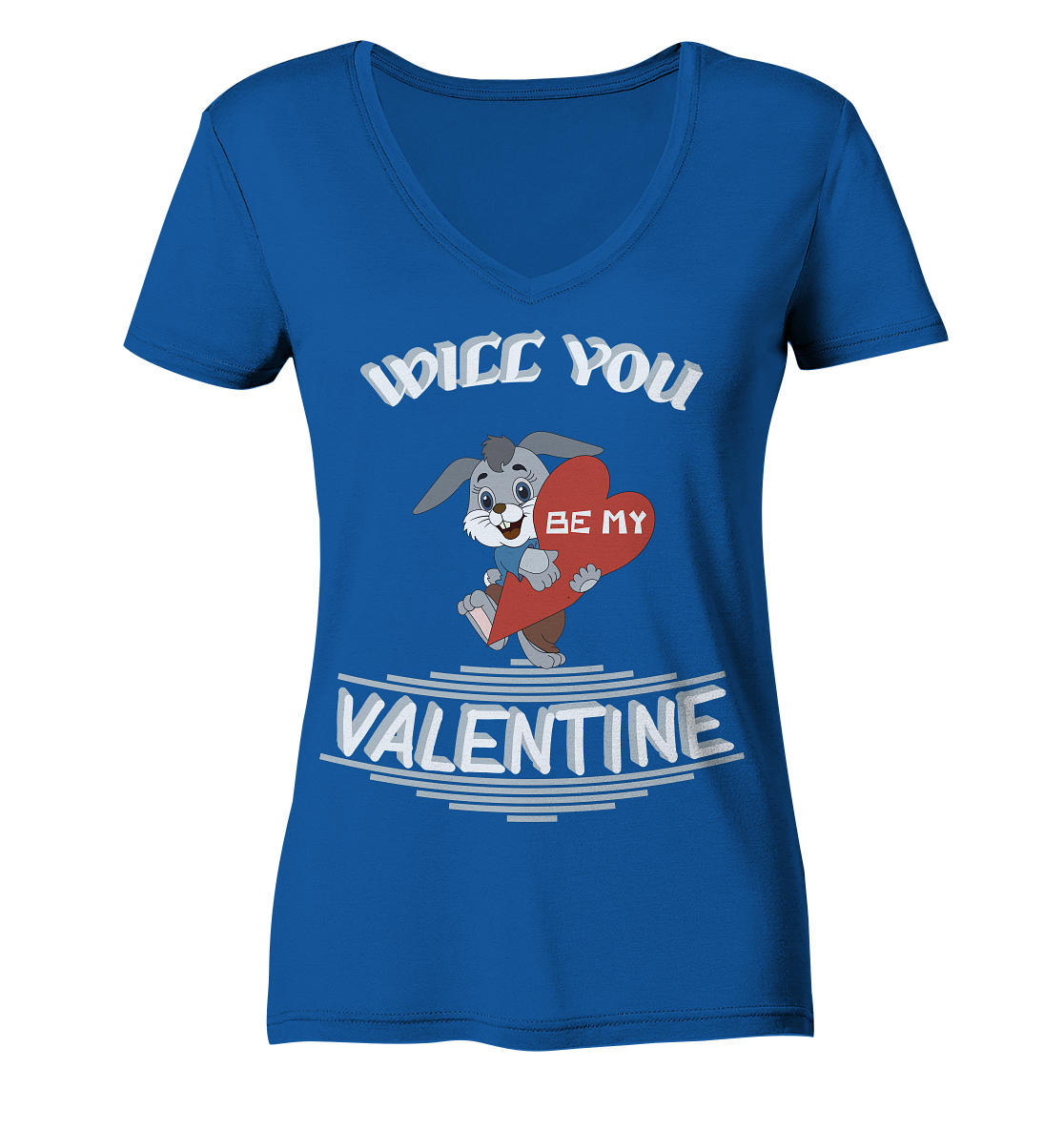 Valentine, Valentinstag am 14. Februar, Geschenkideen - Ladies Organic V-Neck Shirt