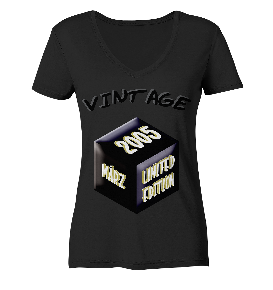 Vintage 2005 MÄRZ Limited Edition, Geschenk zum 18 - Ladies Organic V-Neck Shirt