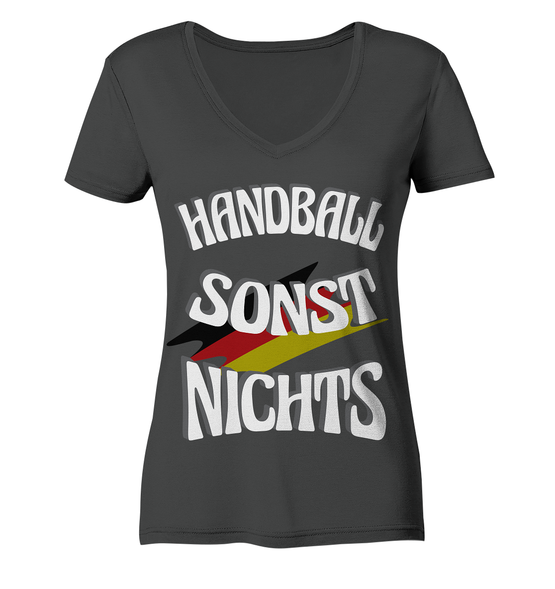 Handball sonst Nichts, mit Leib und Seele Fan, Handballfans - Ladies Organic V-Neck Shirt